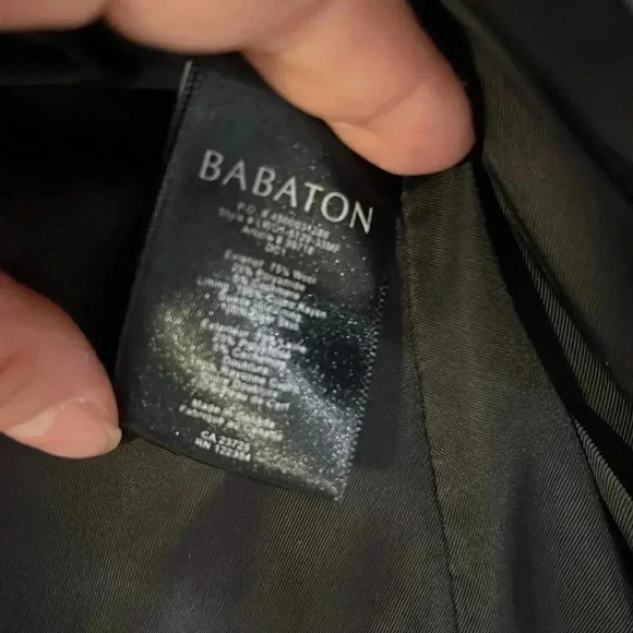 [XS]Babaton Pearce Wool Cashmere Blend WMN Hooded Mid  Length Coat Peacoat - Picture 13 of 16